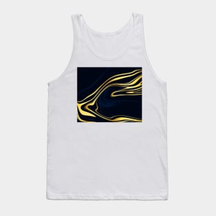 Gold and Blue Marble Tank Top